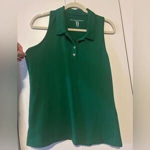 Green Sleeveless Polo golf top
